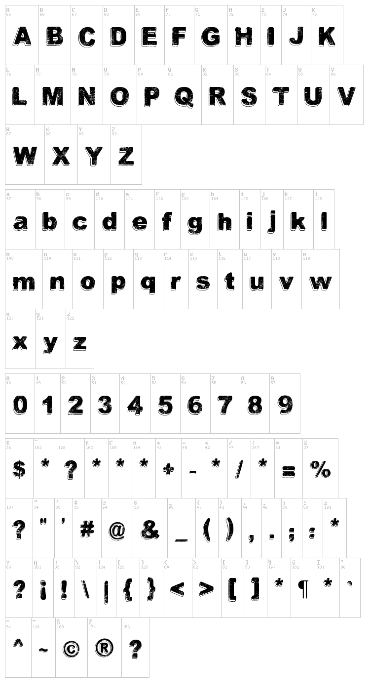 Good Choice font map